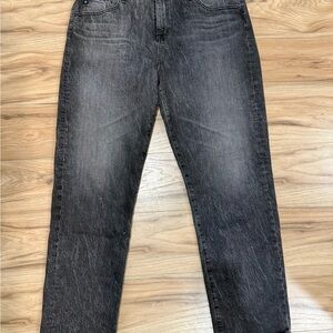 AG Adriano Goldschmied Charcoal Straight Jeans ex boyfriend slim